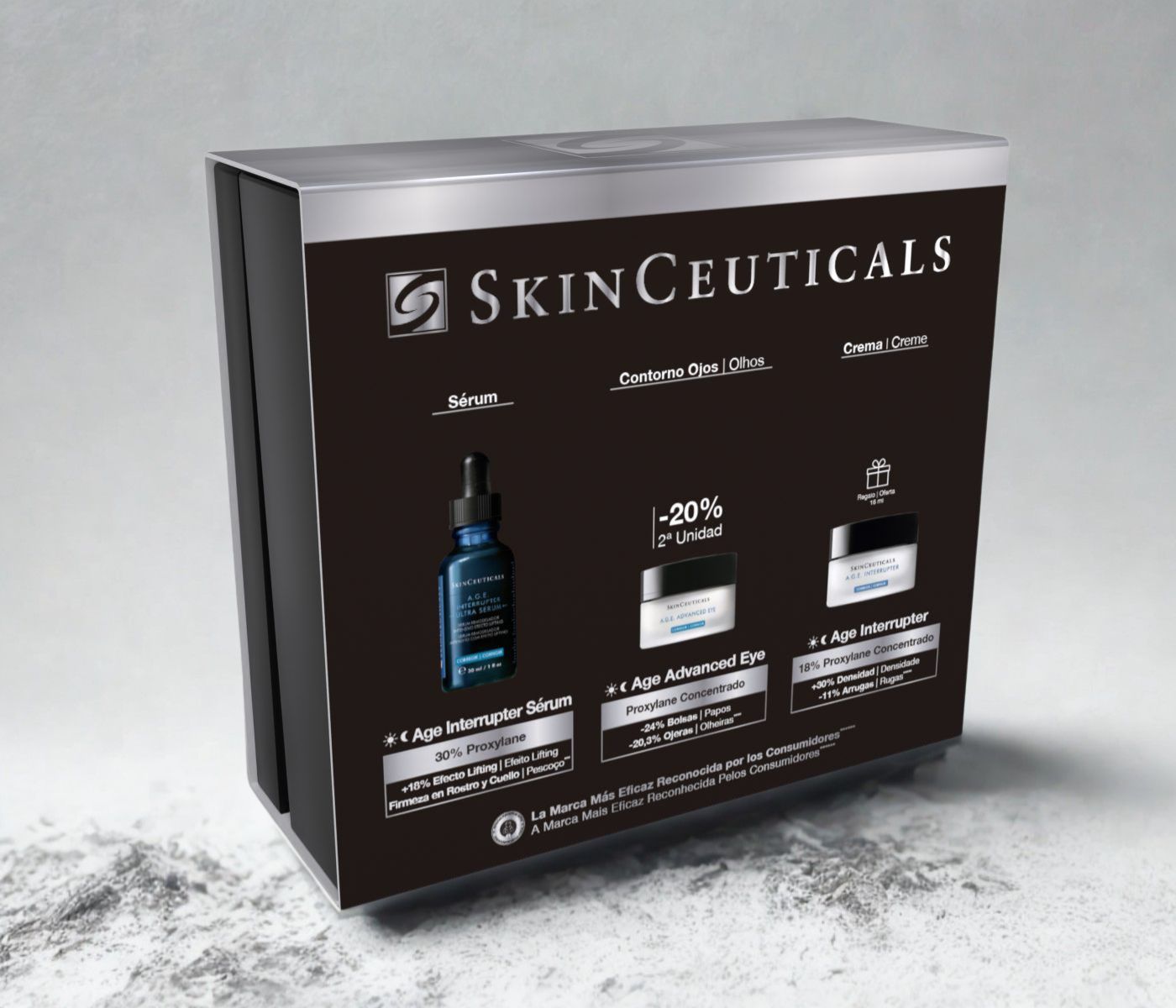 Pack Protocolo Firmeza Y Lifting Age Interrupter Serum + Age Advance Eye 20%DTO + Regalo Crema Age Interrupter 15 ml - SkinCeuticals